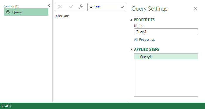 'APPLIED STEPS' shows one combined step
